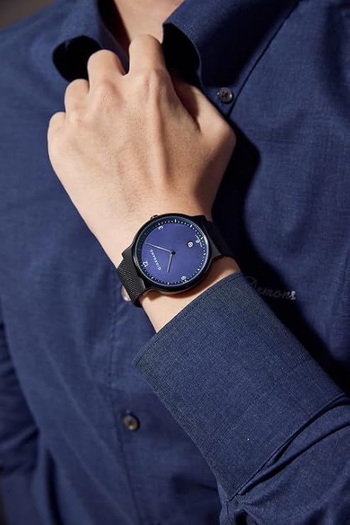 Giordano Analog Casual Round dial Wrist Watch for Men with mesh Metal Strap and Date Window | GZ-50057-22 - Image 2