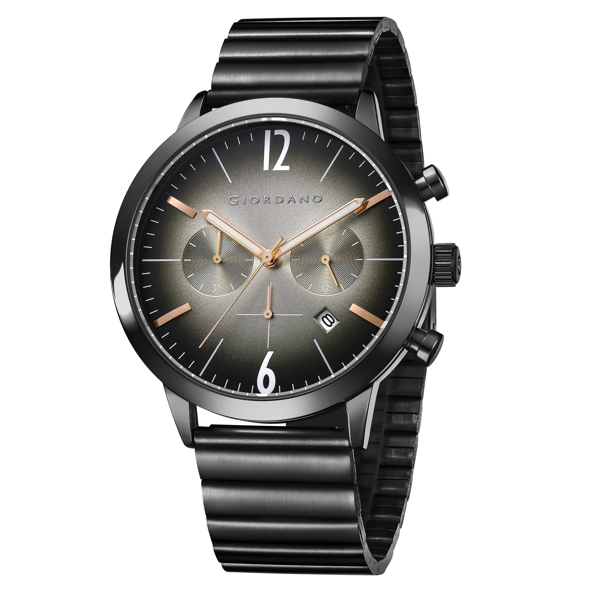 Giordano Analog Chronograph Watch for Men - Stainless Steel Case & strap| Modern Casual & Formal Wristwatch with Date | GZ-50153-11 - Image 5