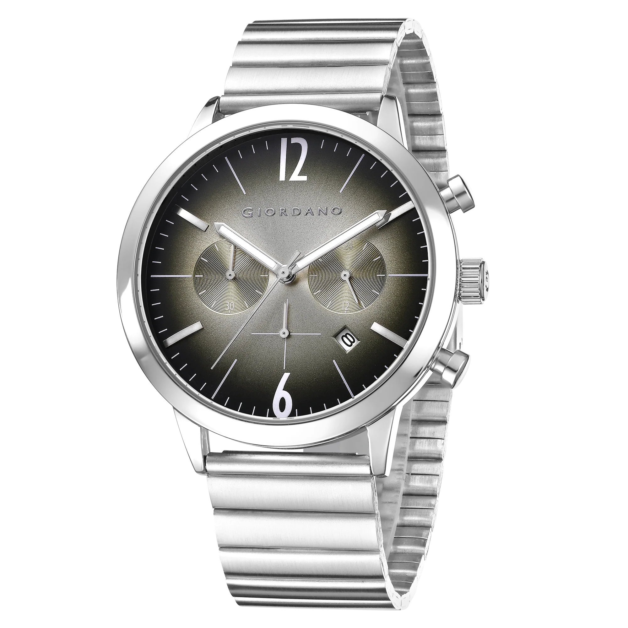Giordano Analog Chronograph Watch for Men - Stainless Steel Case & strap| Modern Casual & Formal Wristwatch with Date | GZ-50153-22 - Image 5