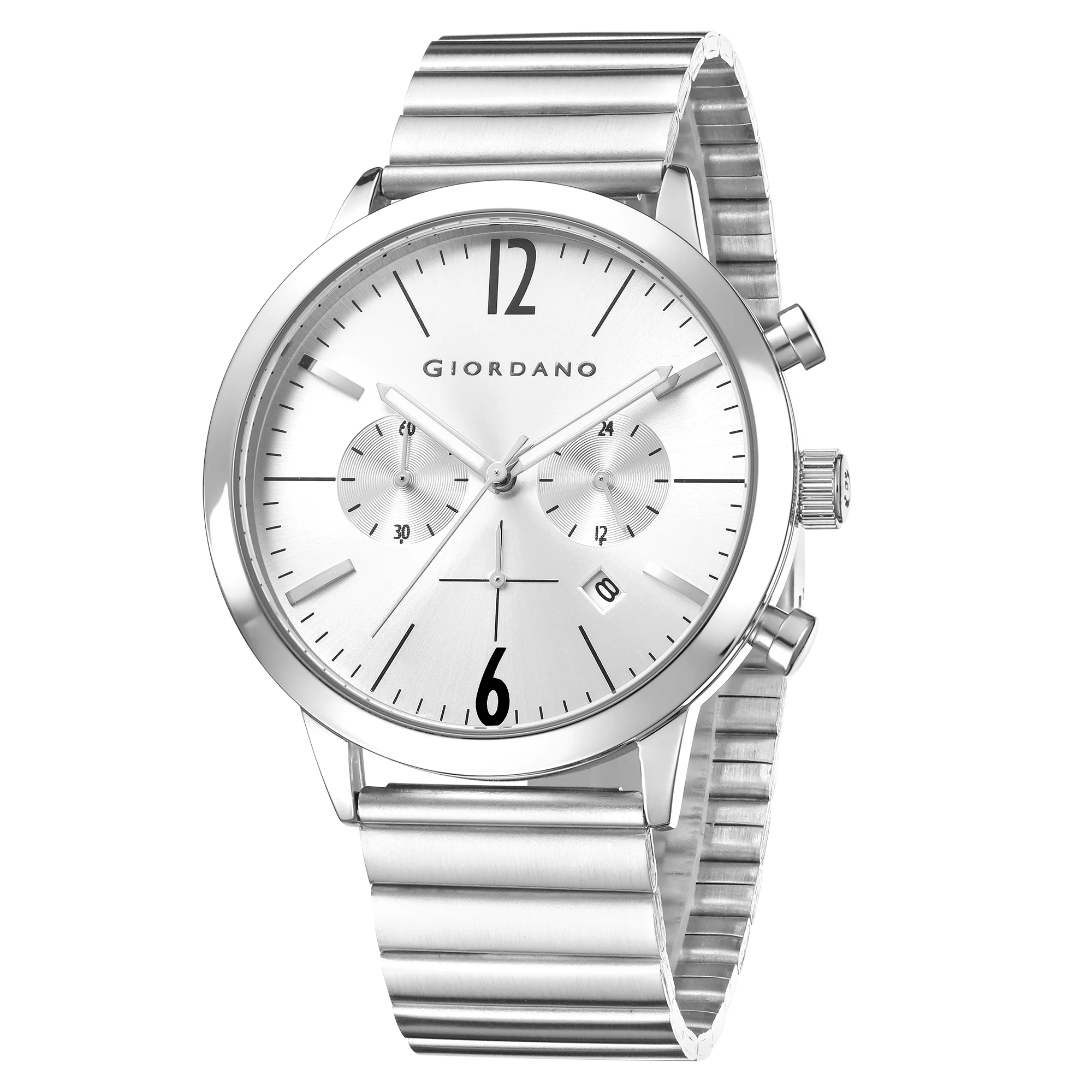 Giordano Analog Chronograph Watch for Men - Stainless Steel Case & strap| Modern Casual & Formal Wristwatch with Date | GZ-50153-33 - Image 5