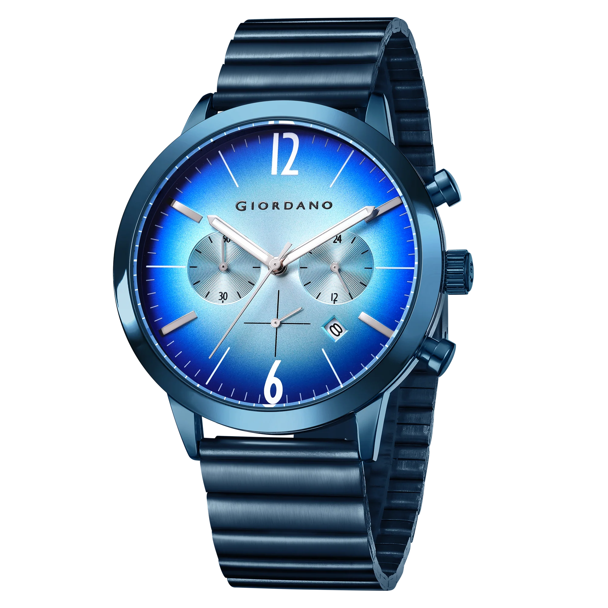 Giordano Analog Chronograph Watch for Men - Stainless Steel Case & strap| Modern Casual & Formal Wristwatch with Date | GZ-50153-44 - Image 6