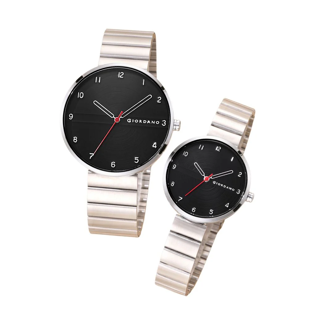 Giordano Analog Couple Watch Set – Elegant Dial with Stainless Steel Strap – His & Hers Matching Watches – Minimalist Unisex Design | GZ-992-SET-11 - Image 5