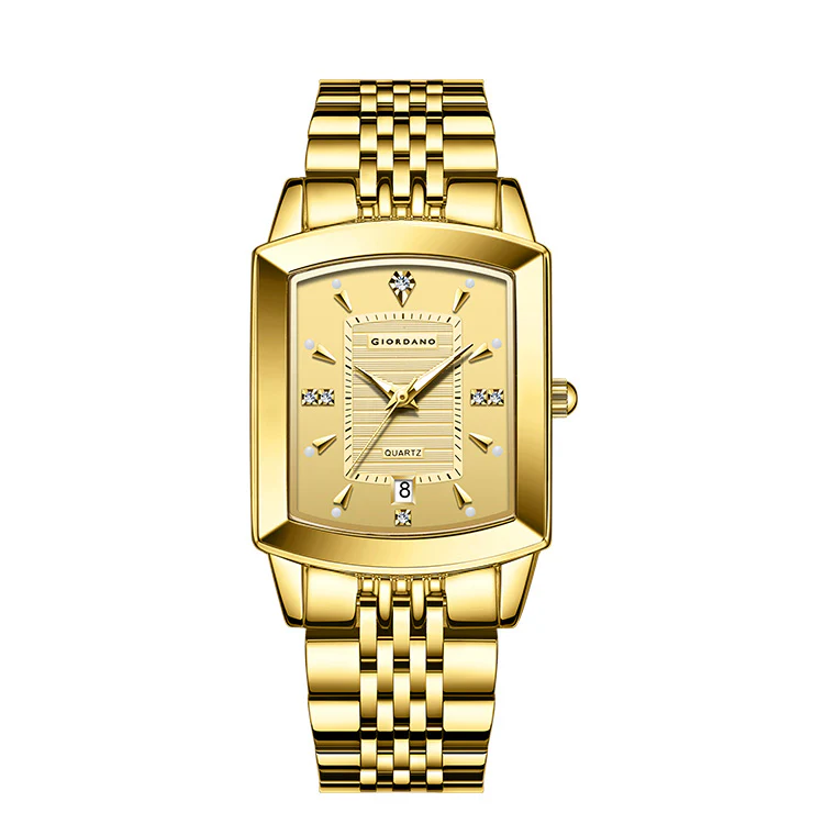 Giordano Analog Pair Watch For Unisex With Round Dial, Crystal Indices , Date Display And Stainless Steel Strap GZ-991-SET-11 - Image 6