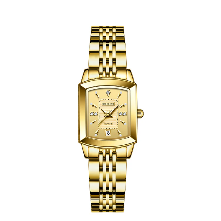 Giordano Analog Pair Watch For Unisex With Round Dial, Crystal Indices , Date Display And Stainless Steel Strap GZ-991-SET-11 - Image 7