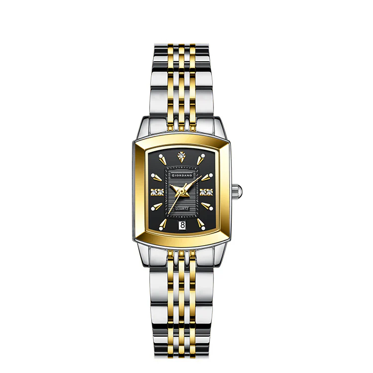 Giordano Analog Pair Watch For Unisex With Round Dial, Crystal Indices , Date Display And Stainless Steel Strap GZ-991-SET-33 - Image 7