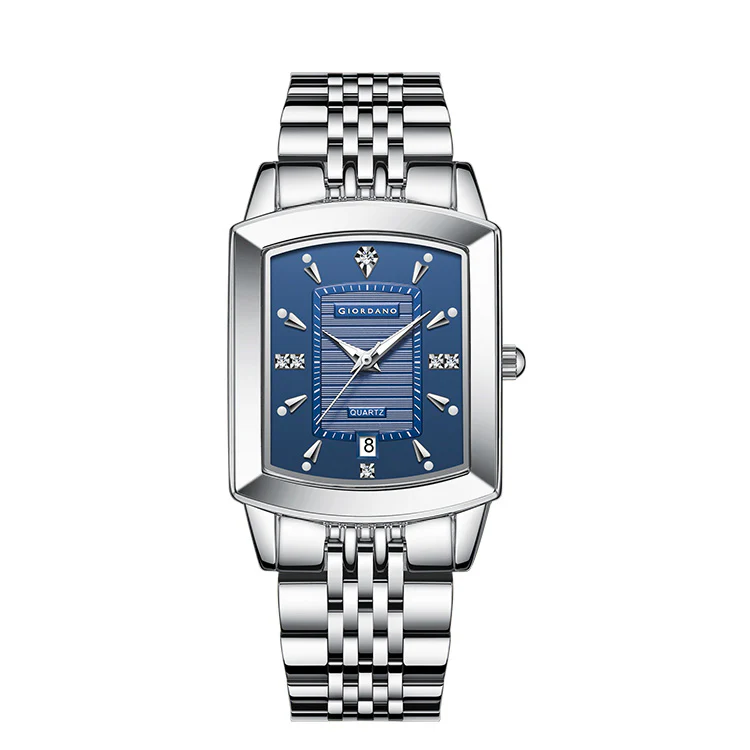 Giordano Analog Pair Watch For Unisex With Round Dial, Crystal Indices , Date Display And Stainless Steel Strap GZ-991-SET-44 - Image 6