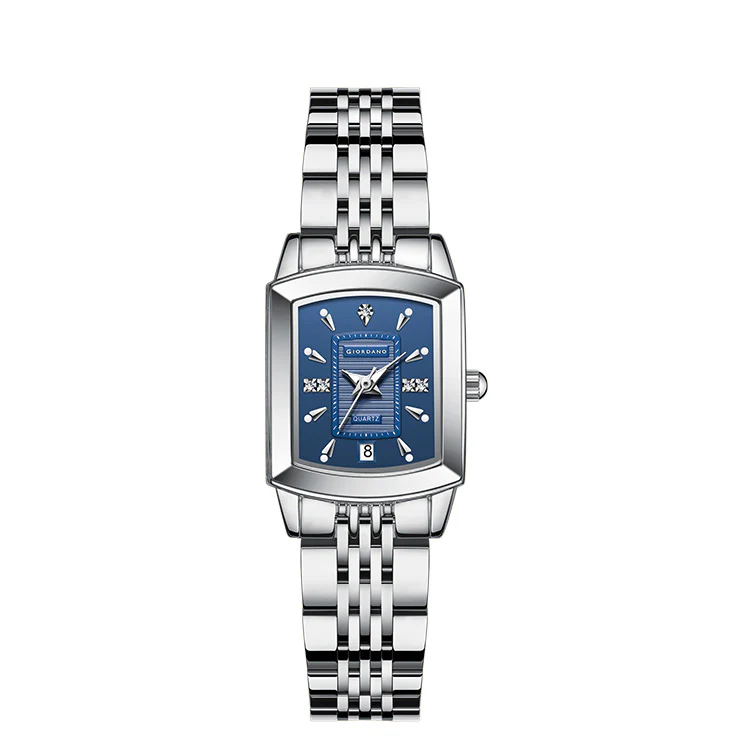 Giordano Analog Pair Watch For Unisex With Round Dial, Crystal Indices , Date Display And Stainless Steel Strap GZ-991-SET-44 - Image 7