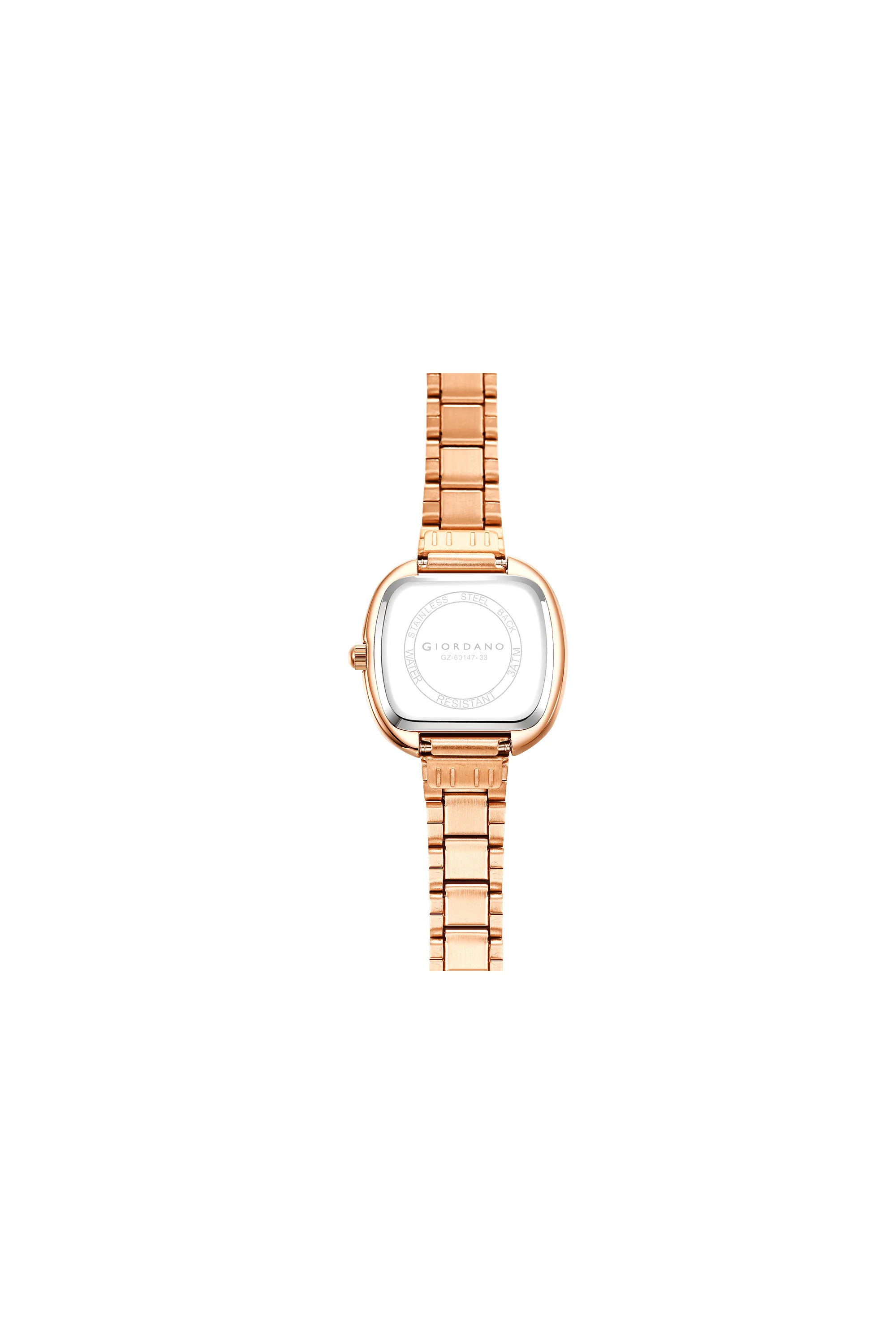Giordano Analog Quartz Watch for Women with SquareTextured Dial, Cushion Layered Bezel Design and Stainless Steel Strap - GZ-60147-33 - Image 6