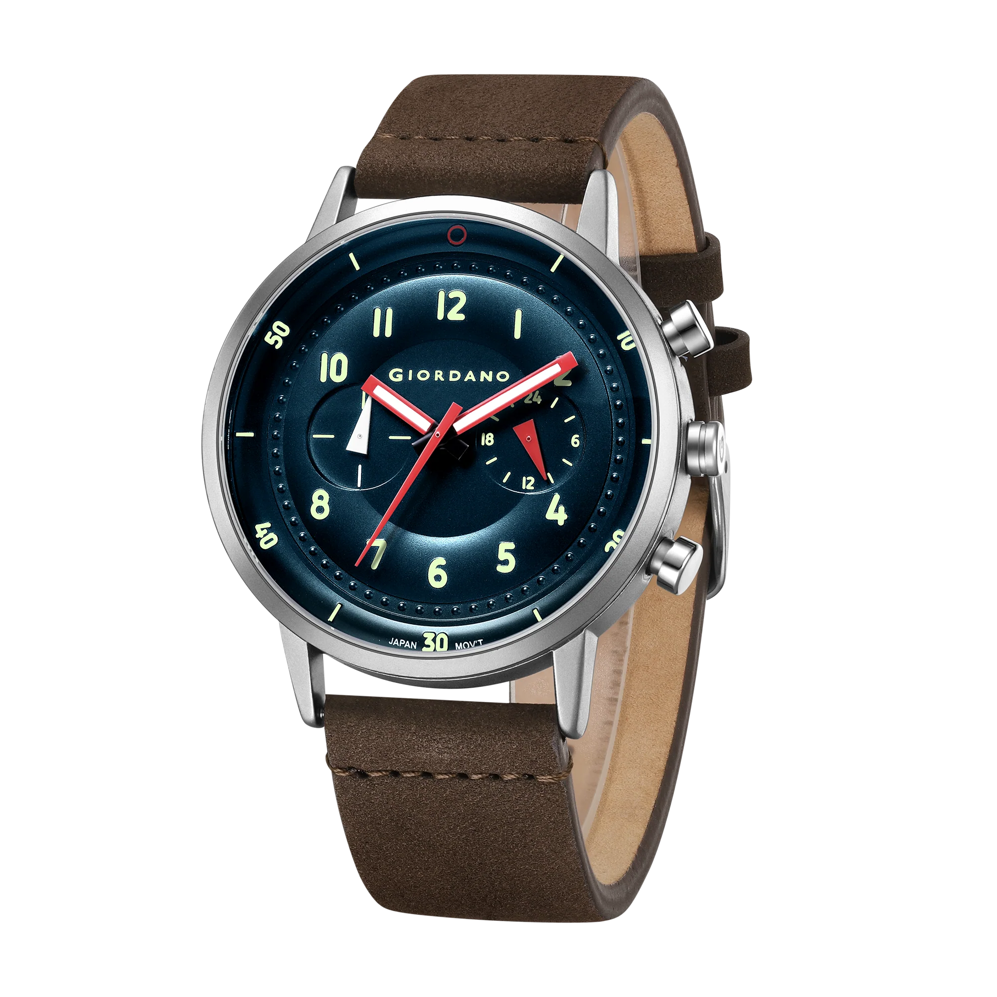 Giordano Analog Sporty Multi-Functional Watch for Men with Round Shape dial and Leather Strap | GZ-50088-03 - Image 6