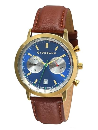 Giordano Analog Stylish Multi-Functional Watch for Men with Round Shape dial, Japanese Quartz and Leather Strap | GZ-50089-02 - Image 4