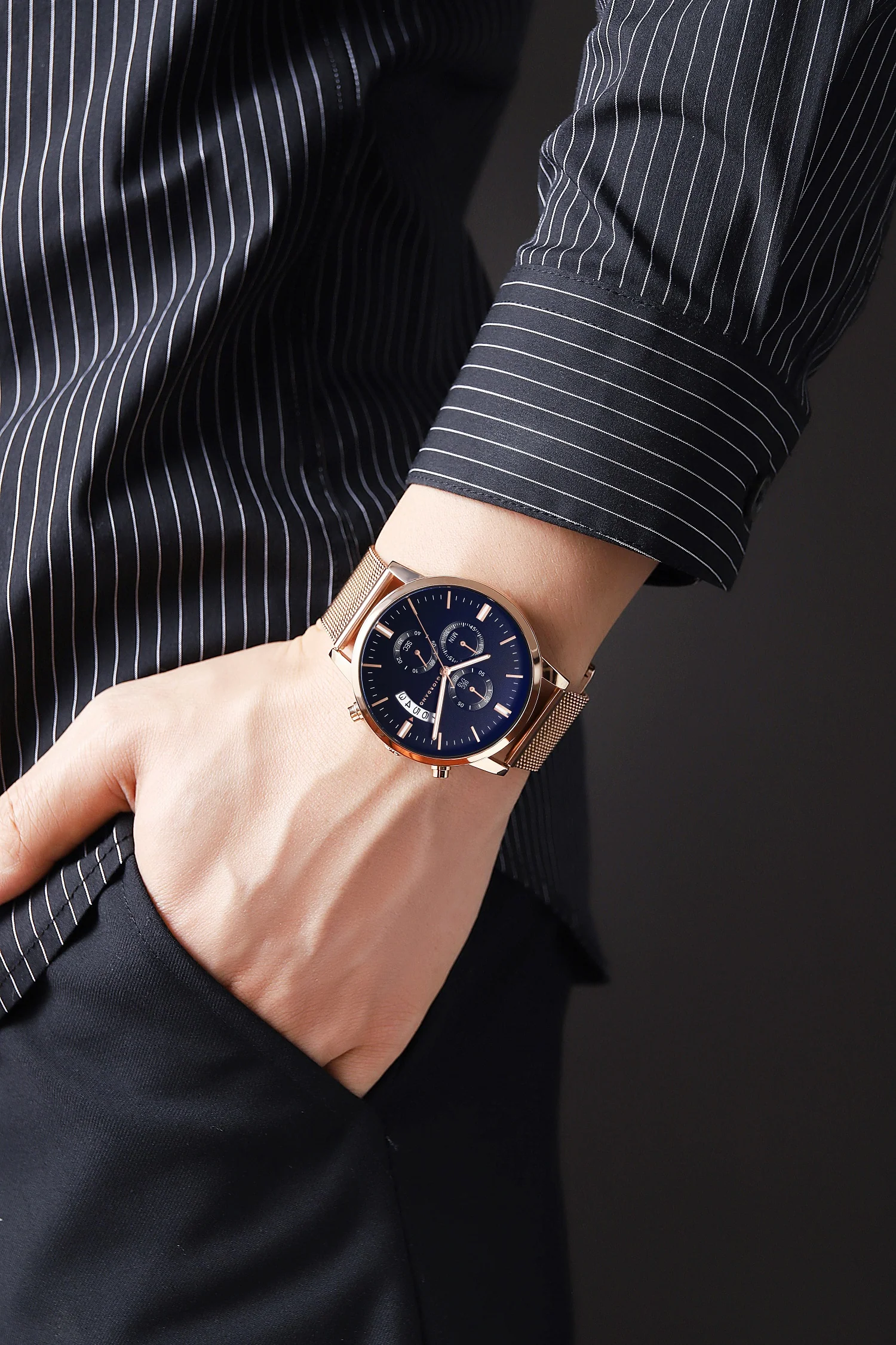 Giordano Analog Stylish Watch for Men Water Resistant Fashion Watch Round Shape with Multi-Functional Wrist Watch for Men & Boys to Compliment Your Look/Ideal Gift for Male - GZ-50055-33 - Image 2