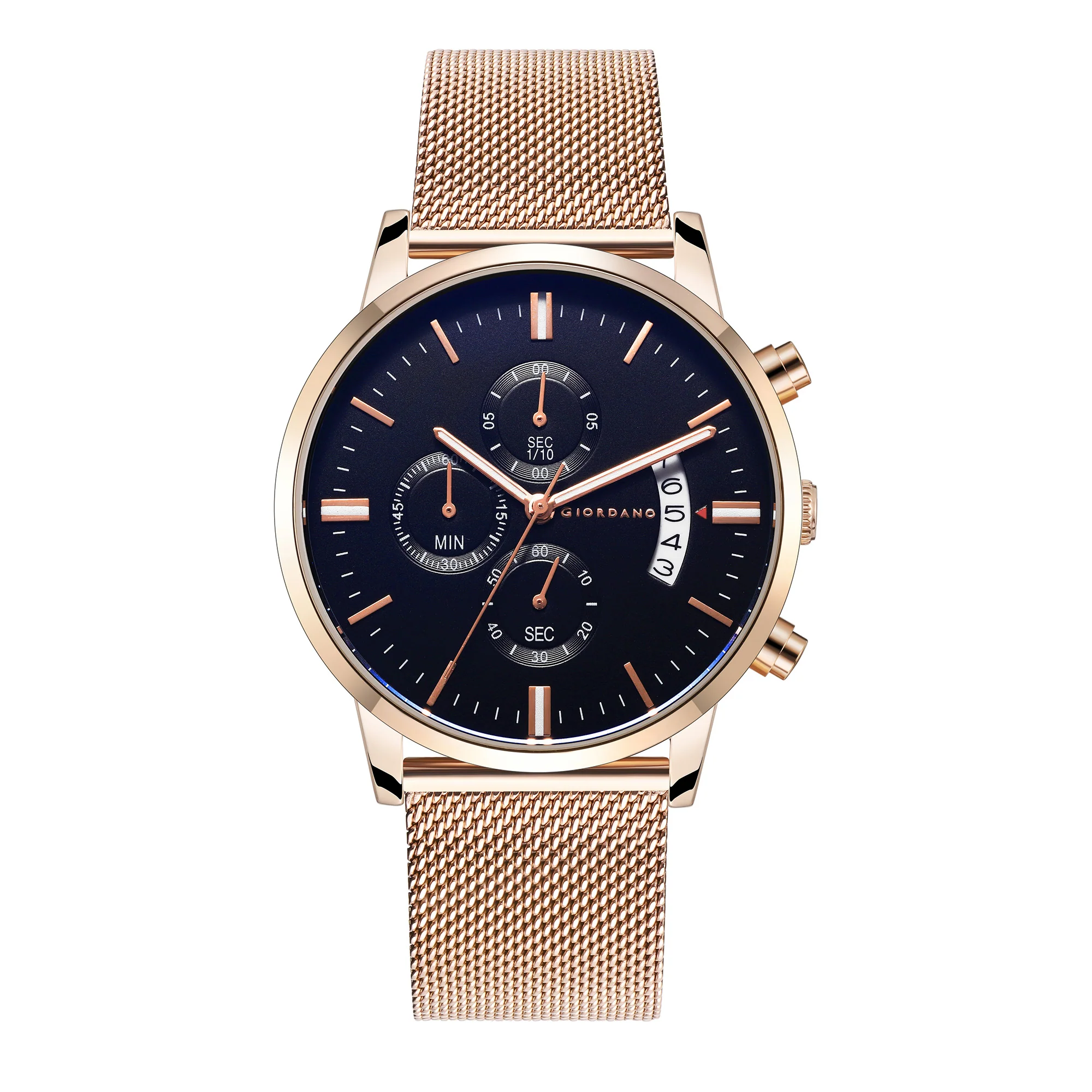Giordano Analog Stylish Watch for Men Water Resistant Fashion Watch Round Shape with Multi-Functional Wrist Watch for Men & Boys to Compliment Your Look/Ideal Gift for Male - GZ-50055-33 - Image 3