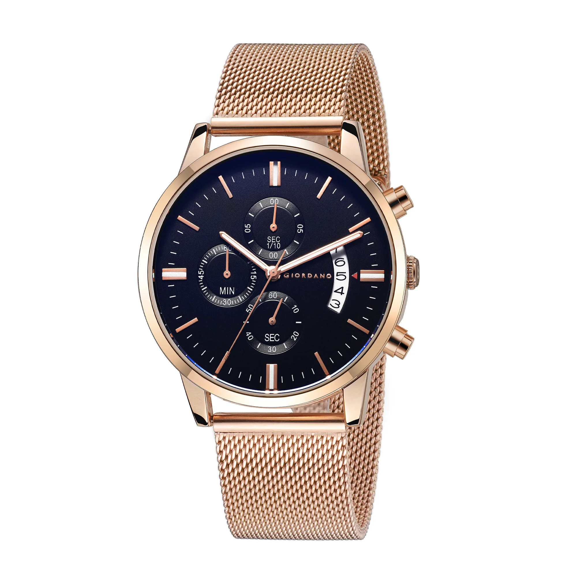 Giordano Analog Stylish Watch for Men Water Resistant Fashion Watch Round Shape with Multi-Functional Wrist Watch for Men & Boys to Compliment Your Look/Ideal Gift for Male - GZ-50055-33 - Image 4