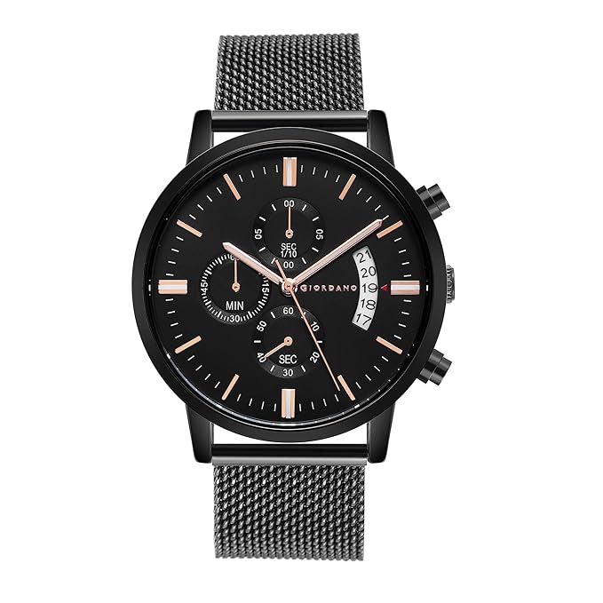 Giordano Analog Stylish Watch for Men Water Resistant Fashion Watch Round Shape with Multi-Functional Wrist Watch for Men & Boys to Compliment Your Look/Ideal Gift for Male - GZ-50055-55 - Image 4