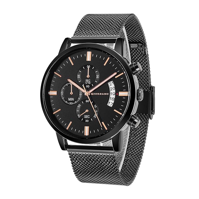 Giordano Analog Stylish Watch for Men Water Resistant Fashion Watch Round Shape with Multi-Functional Wrist Watch for Men & Boys to Compliment Your Look/Ideal Gift for Male - GZ-50055-55 - Image 5