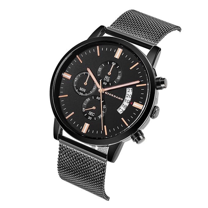 Giordano Analog Stylish Watch for Men Water Resistant Fashion Watch Round Shape with Multi-Functional Wrist Watch for Men & Boys to Compliment Your Look/Ideal Gift for Male - GZ-50055-55 - Image 6