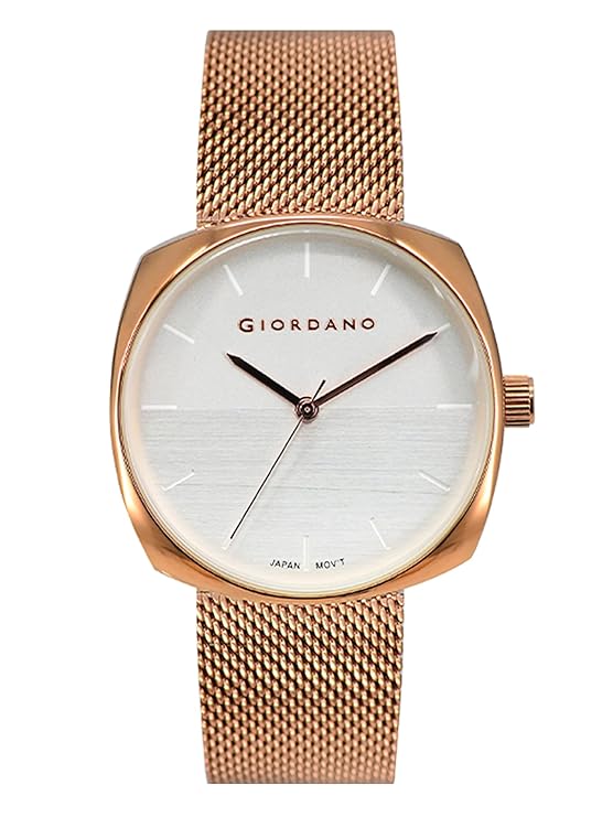 Giordano Analog Stylish Watch for Women Water Resistant Fashion Watch Round Shape with 3 Hand Mechanism Wrist Watch to Compliment Your Look/Ideal Gift for Female - GZ-60076-22 - Image 2