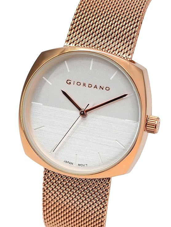 Giordano Analog Stylish Watch for Women Water Resistant Fashion Watch Round Shape with 3 Hand Mechanism Wrist Watch to Compliment Your Look/Ideal Gift for Female - GZ-60076-22 - Image 4