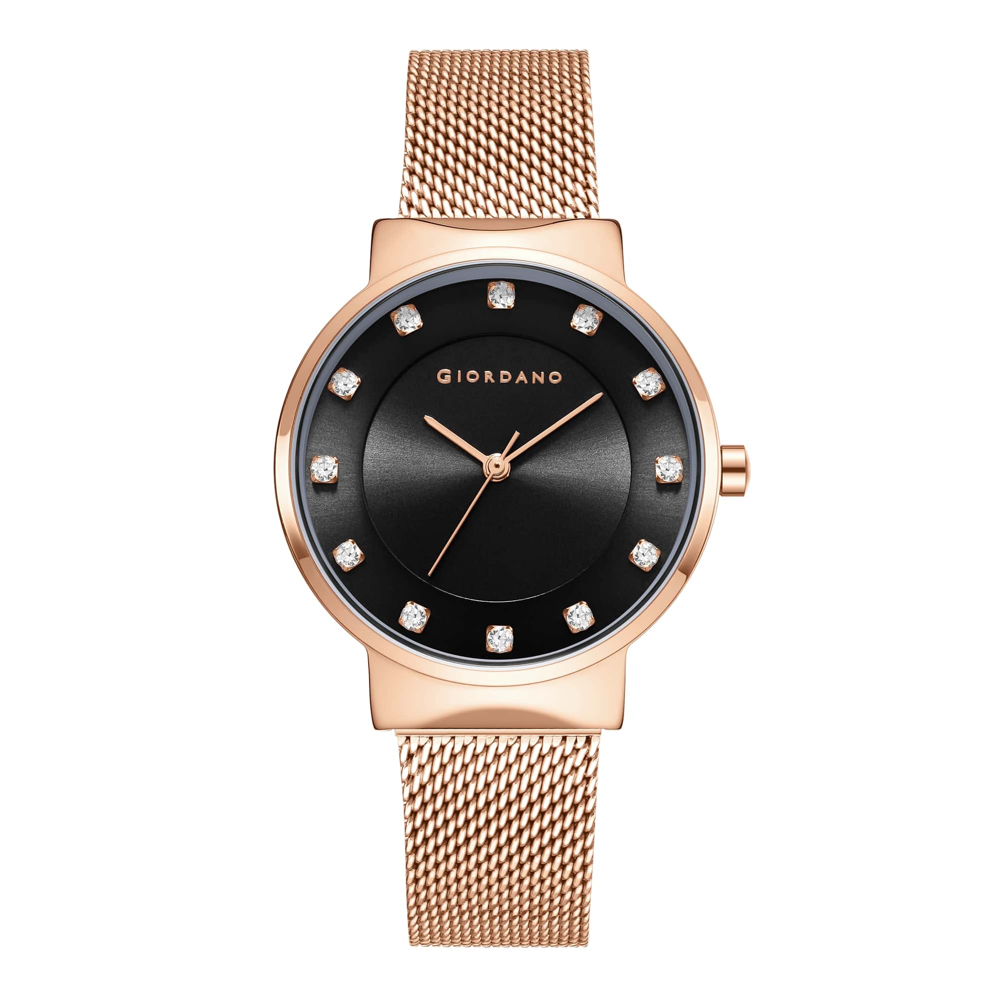Giordano Analog Stylish Watch for Women | Water Resistant Simple and Fashion Watch Round Shape with Stainless Steel Case Wrist Watch for Ladies & Girls | Ideal Gift for Female - A2062-11 - Image 4