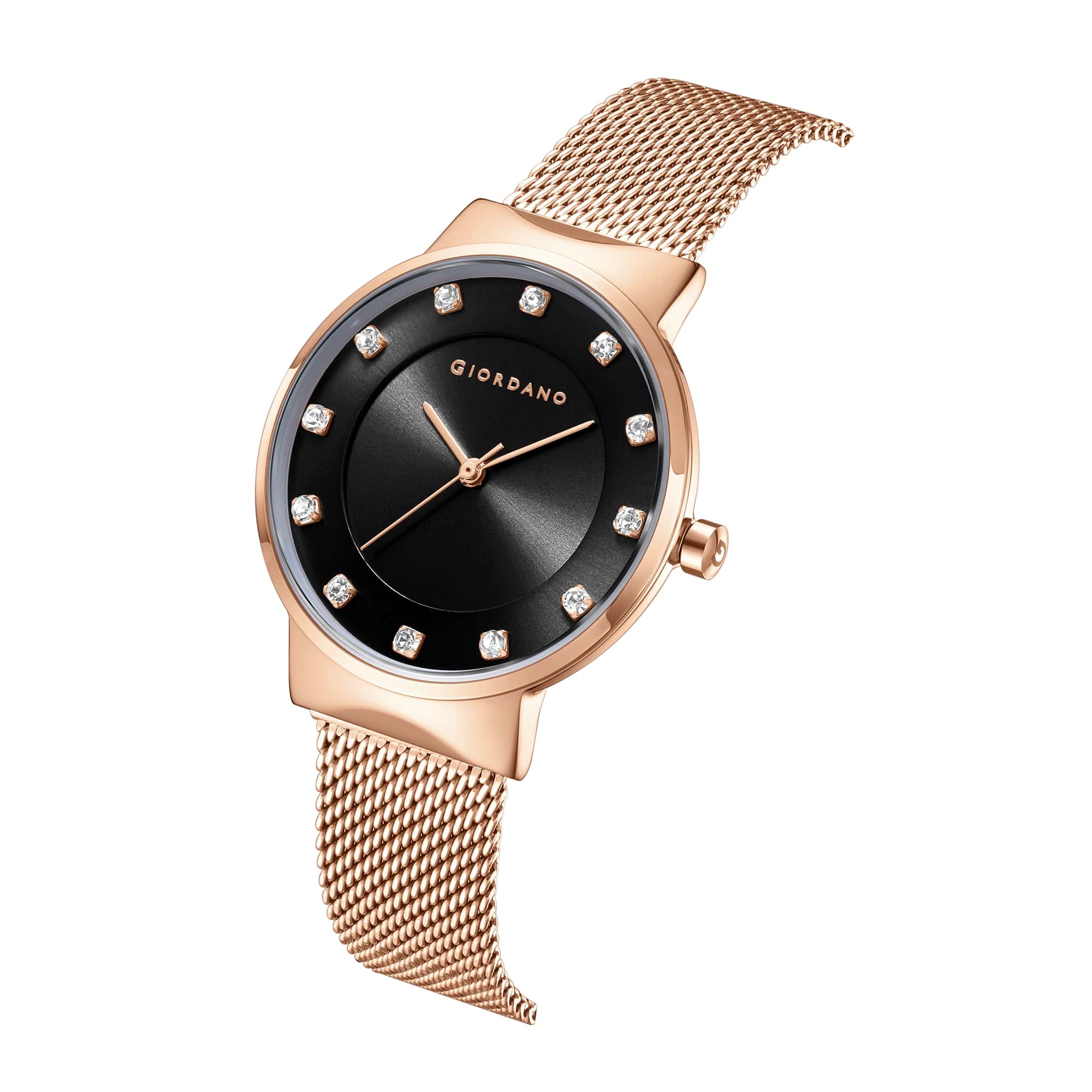 Giordano Analog Stylish Watch for Women | Water Resistant Simple and Fashion Watch Round Shape with Stainless Steel Case Wrist Watch for Ladies & Girls | Ideal Gift for Female - A2062-11 - Image 5