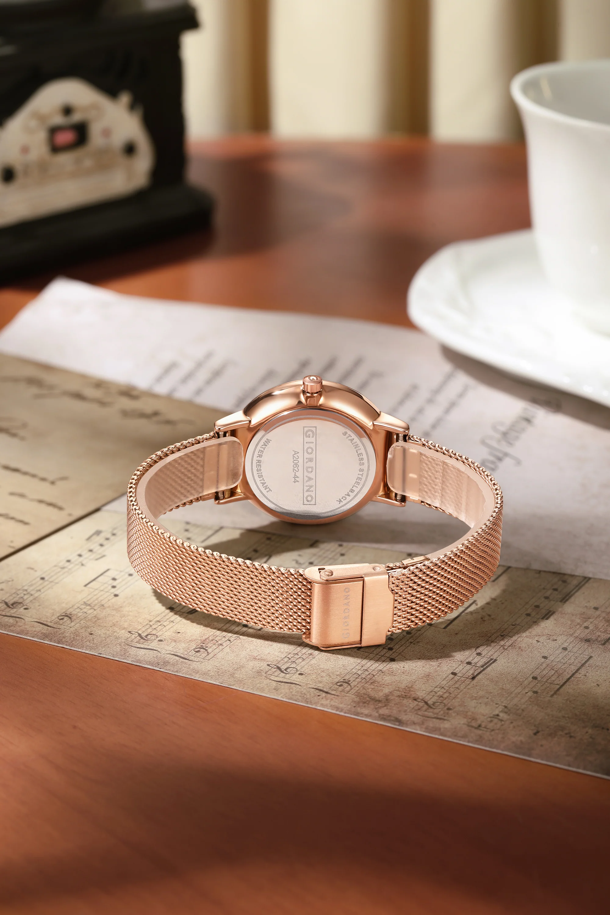 Giordano Analog Stylish Watch for Women | Water Resistant Simple and Fashion Watch Round Shape with Stainless Steel Case Wrist Watch for Ladies & Girls | Ideal Gift for Female - A2062-44 - Image 3