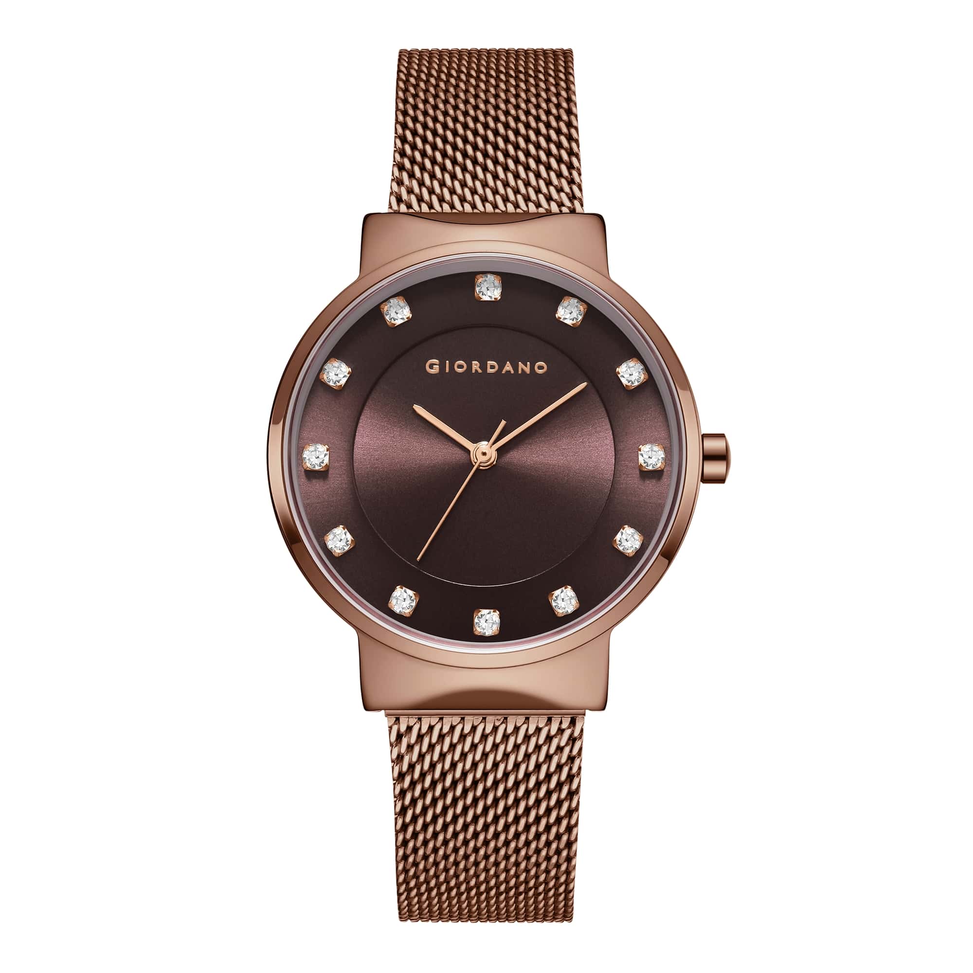 Giordano Analog Stylish Watch for Women | Water Resistant Simple and Fashion Watch Round Shape with Stainless Steel Case Wrist Watch for Ladies & Girls | Ideal Gift for Female - A2062-55 - Image 4