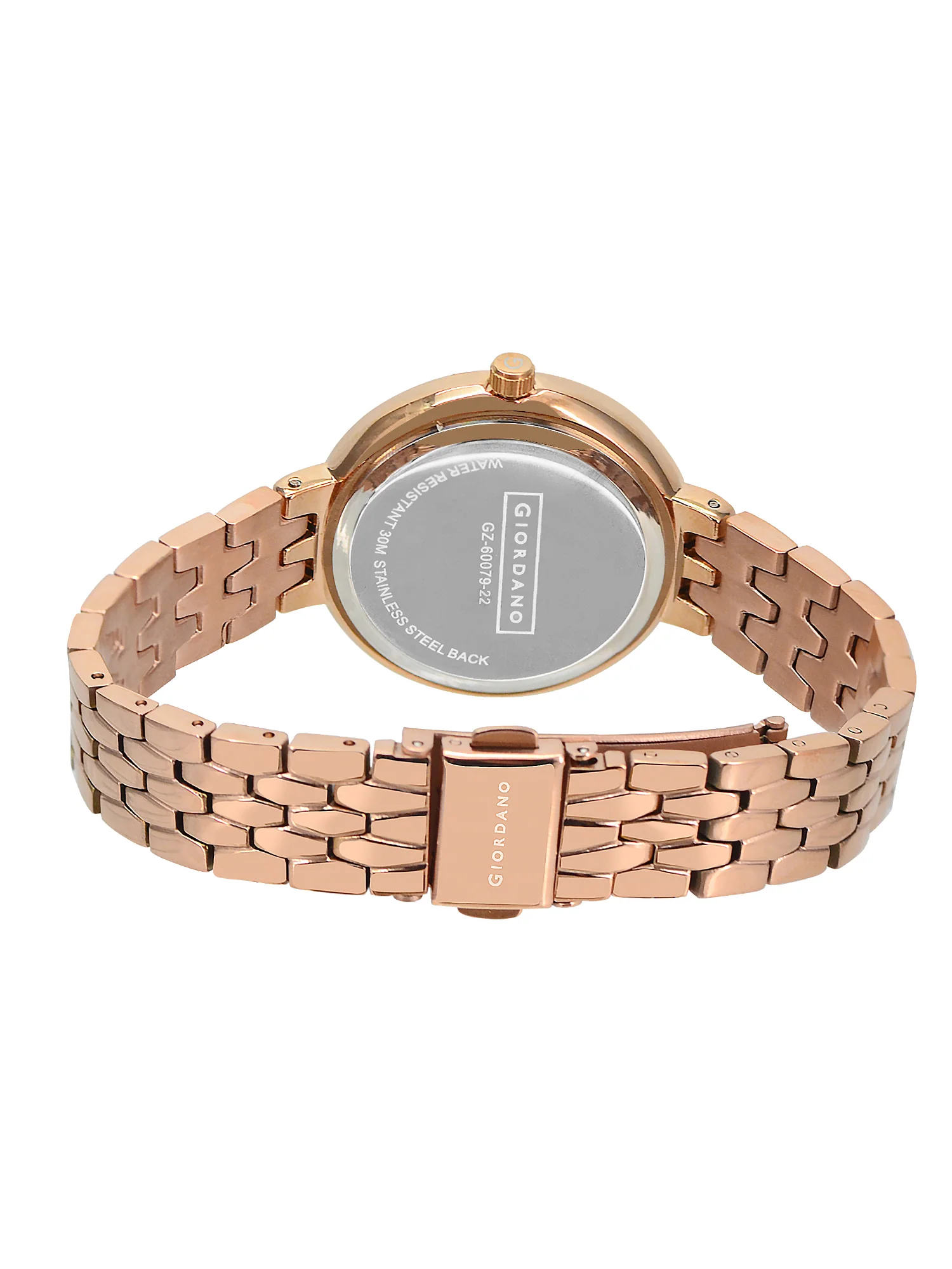 Giordano Analog Stylish Watch for Women with Crystal Bezel & Textured Dial and Stainless Steel Strap - GZ-60079-22 - Image 5