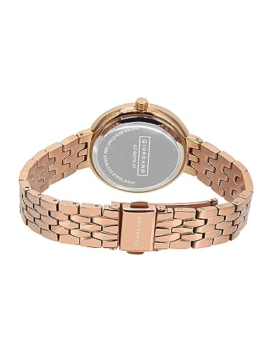 Giordano Analog Stylish Watch for Women with Crystal Bezel & Textured Dial and Stainless Steel Strap - GZ-60079-33 - Image 5