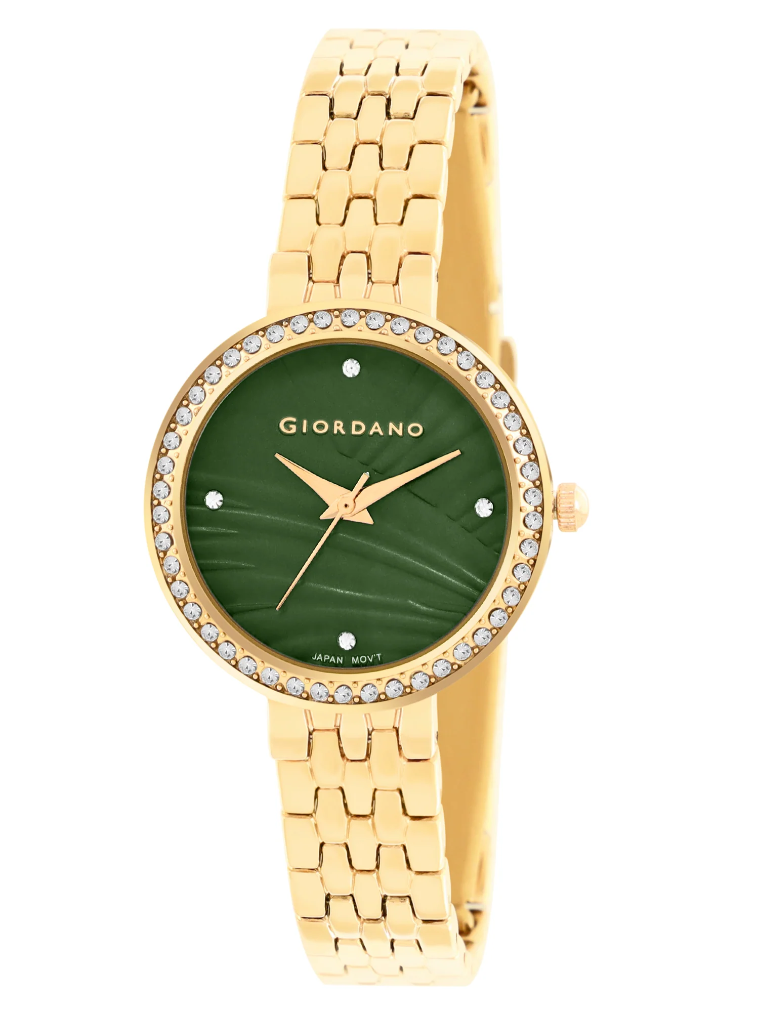 Giordano Analog Stylish Watch for Women with Crystal Bezel & Textured Dial and Stainless Steel Strap - GZ-60079-45 - Image 5