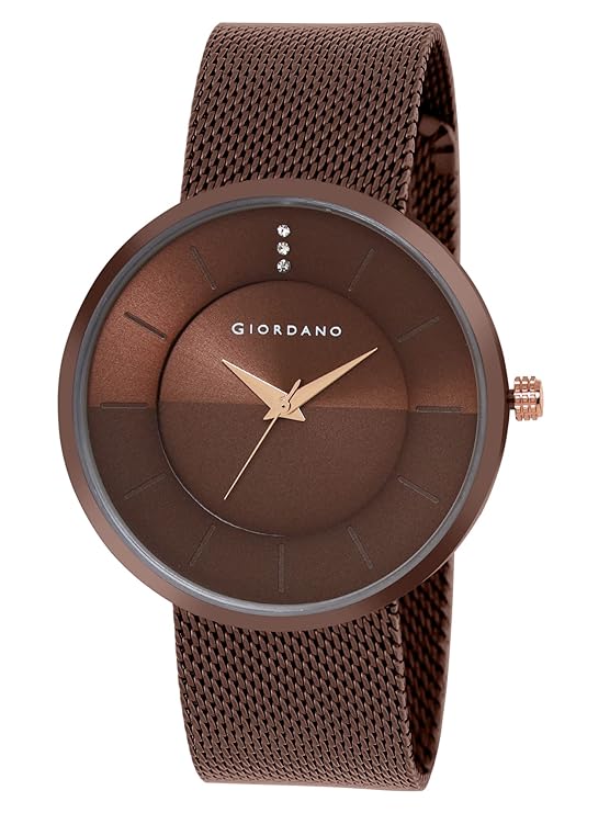 Giordano Analog Watch for Men & Boys Trendy and Slim Fit with Metal Strap Suitable for Casual & Formal Occasion | Men's Analogue Wrist Watches | GD-1166-33 - Image 2
