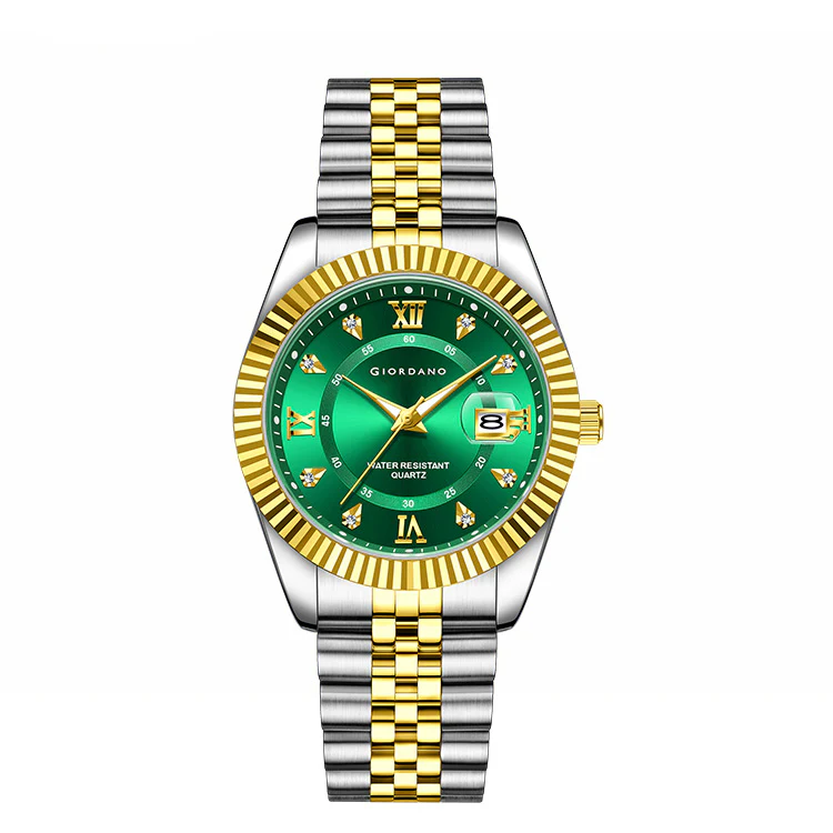 Giordano Analog Watch For Men - Dual-Tone Stainless Steel Strap, Crystal Indices And Fluted Bezel GZ-50139-33 - Image 7