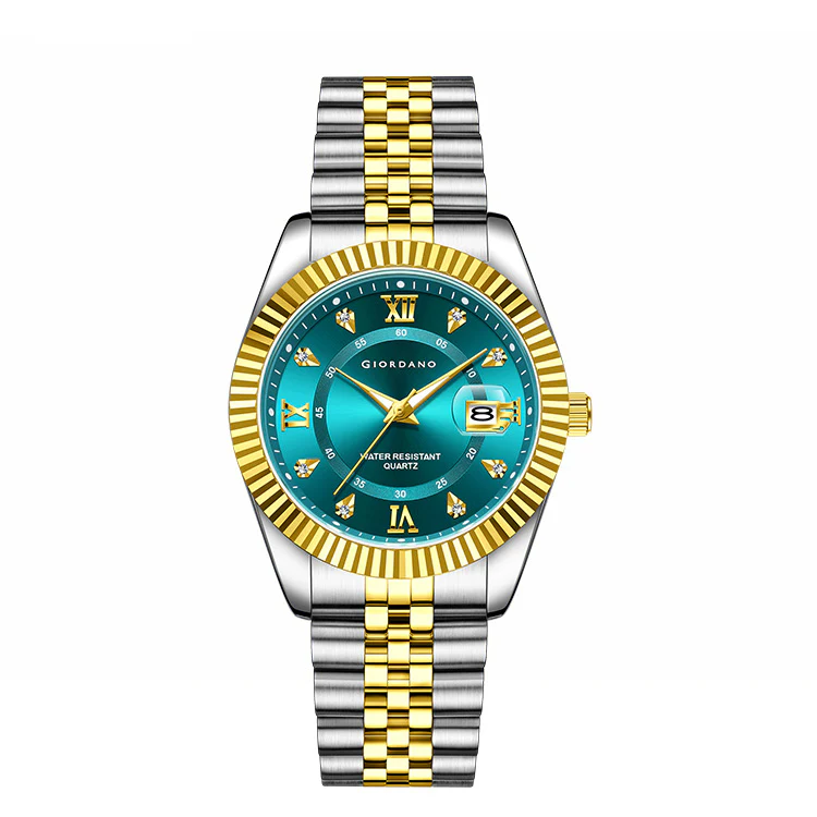 Giordano Analog Watch For Men - Dual-Tone Stainless Steel Strap, Crystal Indices And Fluted Bezel GZ-50139-44 - Image 7