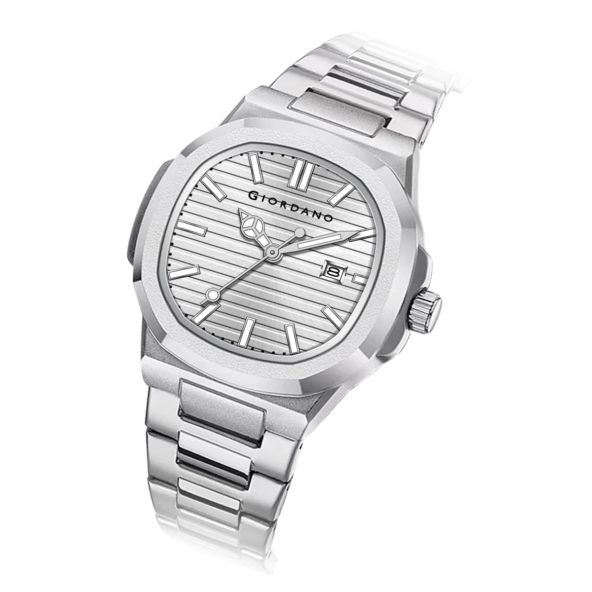 Giordano Analog Watch for Men – Textured Dial, Stainless Steel Strap, Date Display, Quartz Movement, Water Resistant | GZ-50134-33 - Image 12
