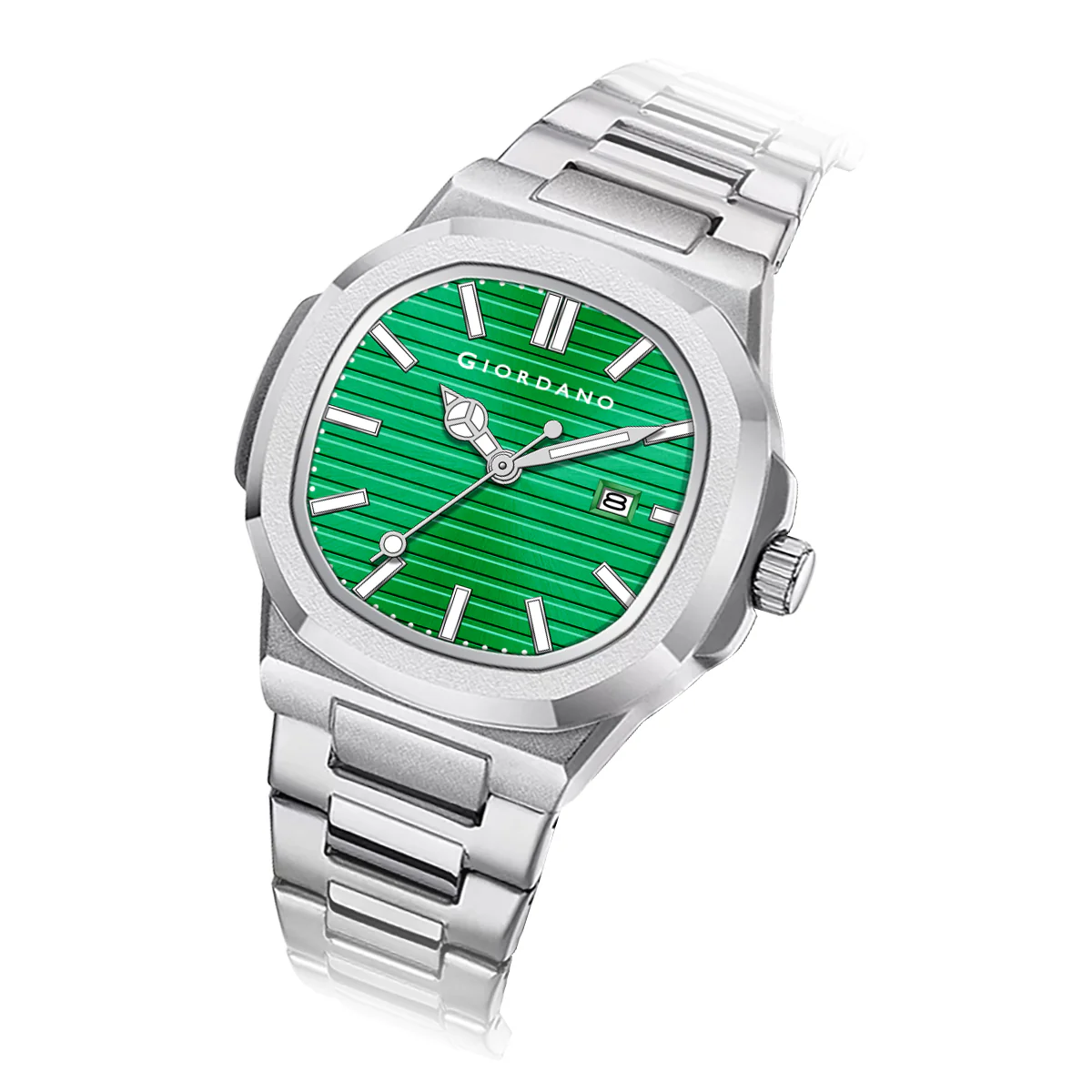 Giordano Analog Watch for Men – Textured Dial, Stainless Steel Strap, Date Display, Quartz Movement, Water Resistant | GZ-50134-44 - Image 10