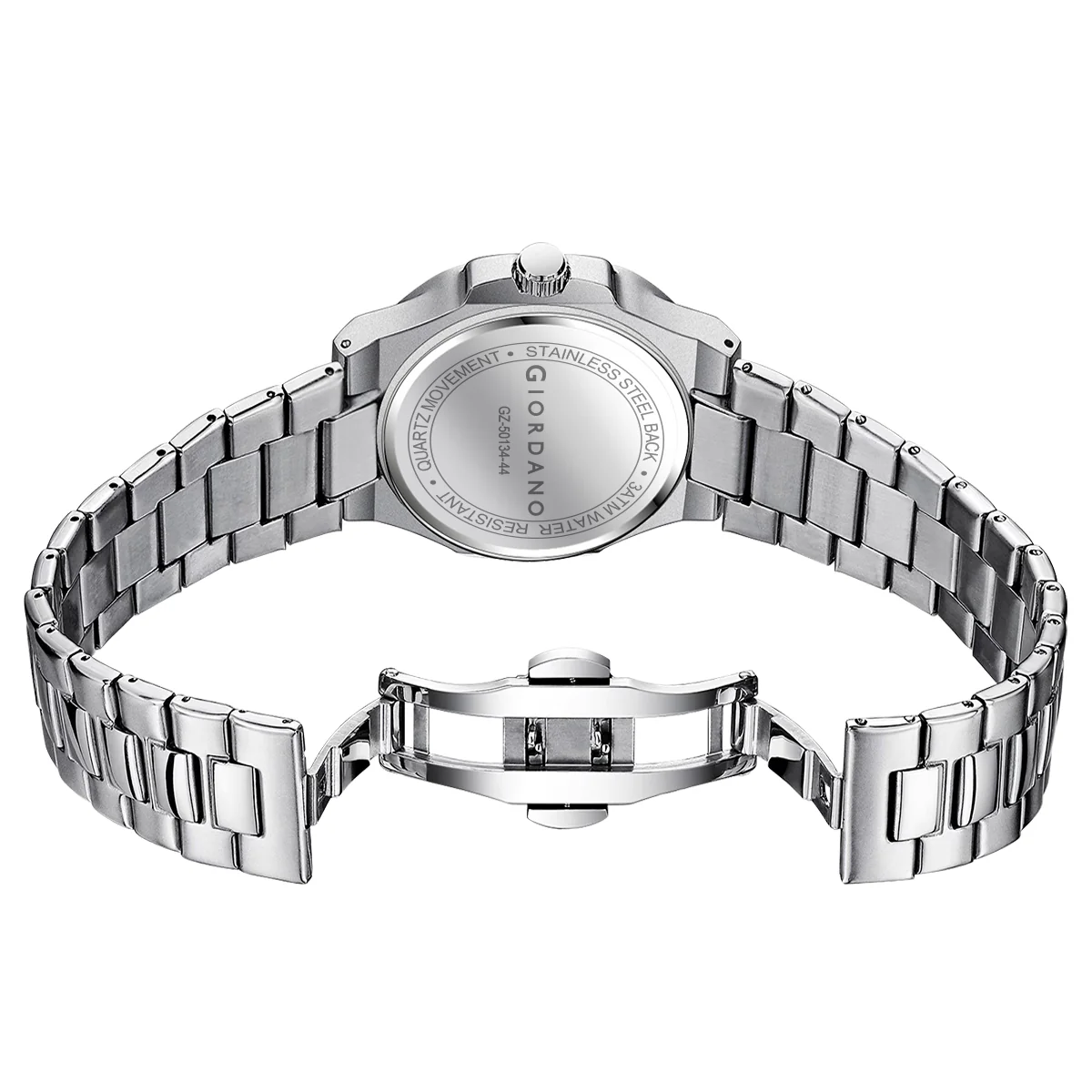 Giordano Analog Watch for Men – Textured Dial, Stainless Steel Strap, Date Display, Quartz Movement, Water Resistant | GZ-50134-44 - Image 11