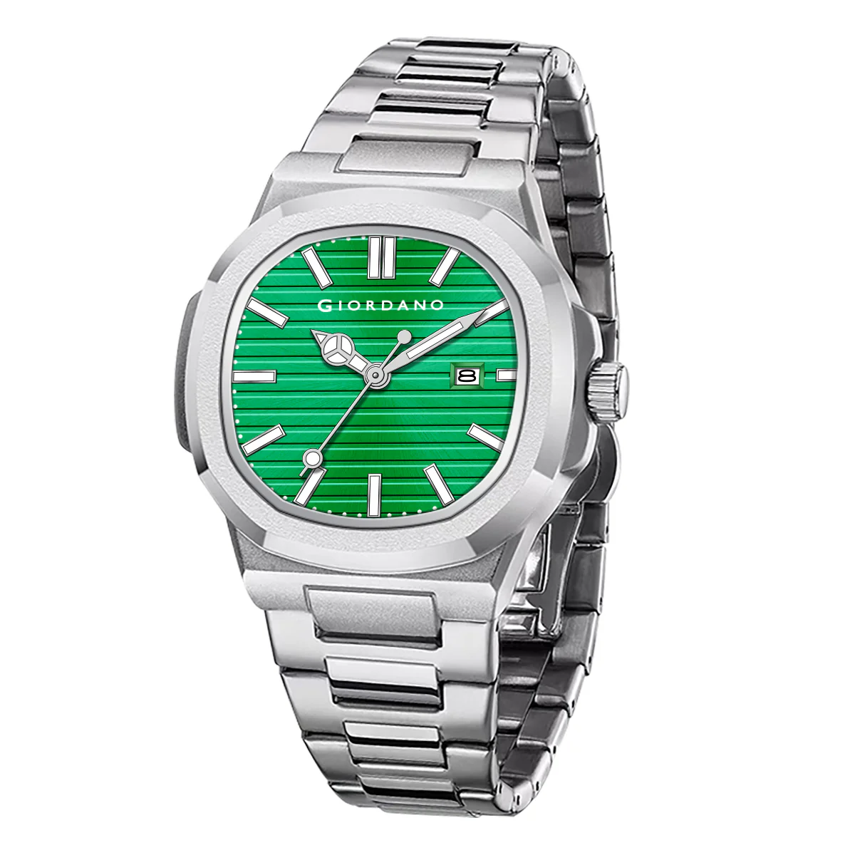 Giordano Analog Watch for Men – Textured Dial, Stainless Steel Strap, Date Display, Quartz Movement, Water Resistant | GZ-50134-44 - Image 9