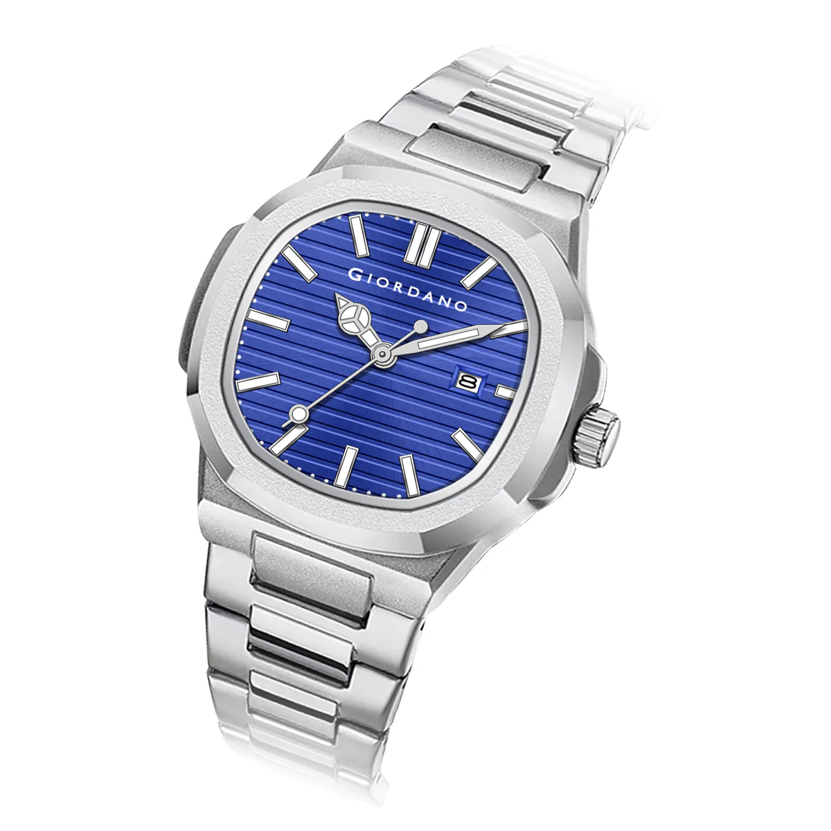 Giordano Analog Watch for Men – Textured Dial, Stainless Steel Strap, Date Display, Quartz Movement, Water Resistant | GZ-50134-55 - Image 10