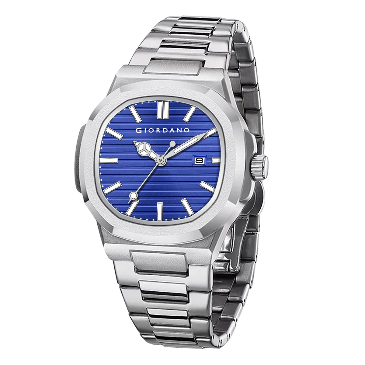 Giordano Analog Watch for Men – Textured Dial, Stainless Steel Strap, Date Display, Quartz Movement, Water Resistant | GZ-50134-55 - Image 9