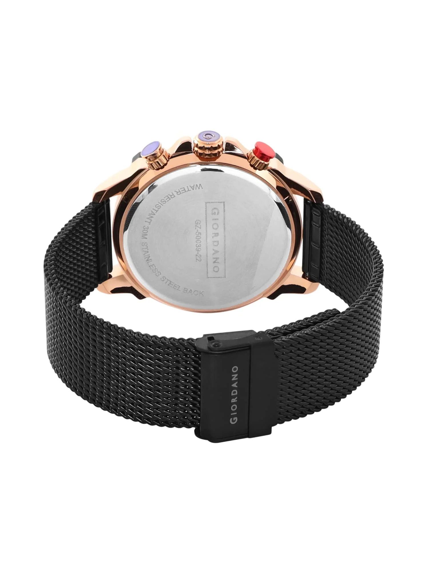 Giordano Analog Watch for Men with Color Variant and Stylish Mesh Strap| Chronograph Multifunctional Mechanism | GZ-50039-22 - Image 11