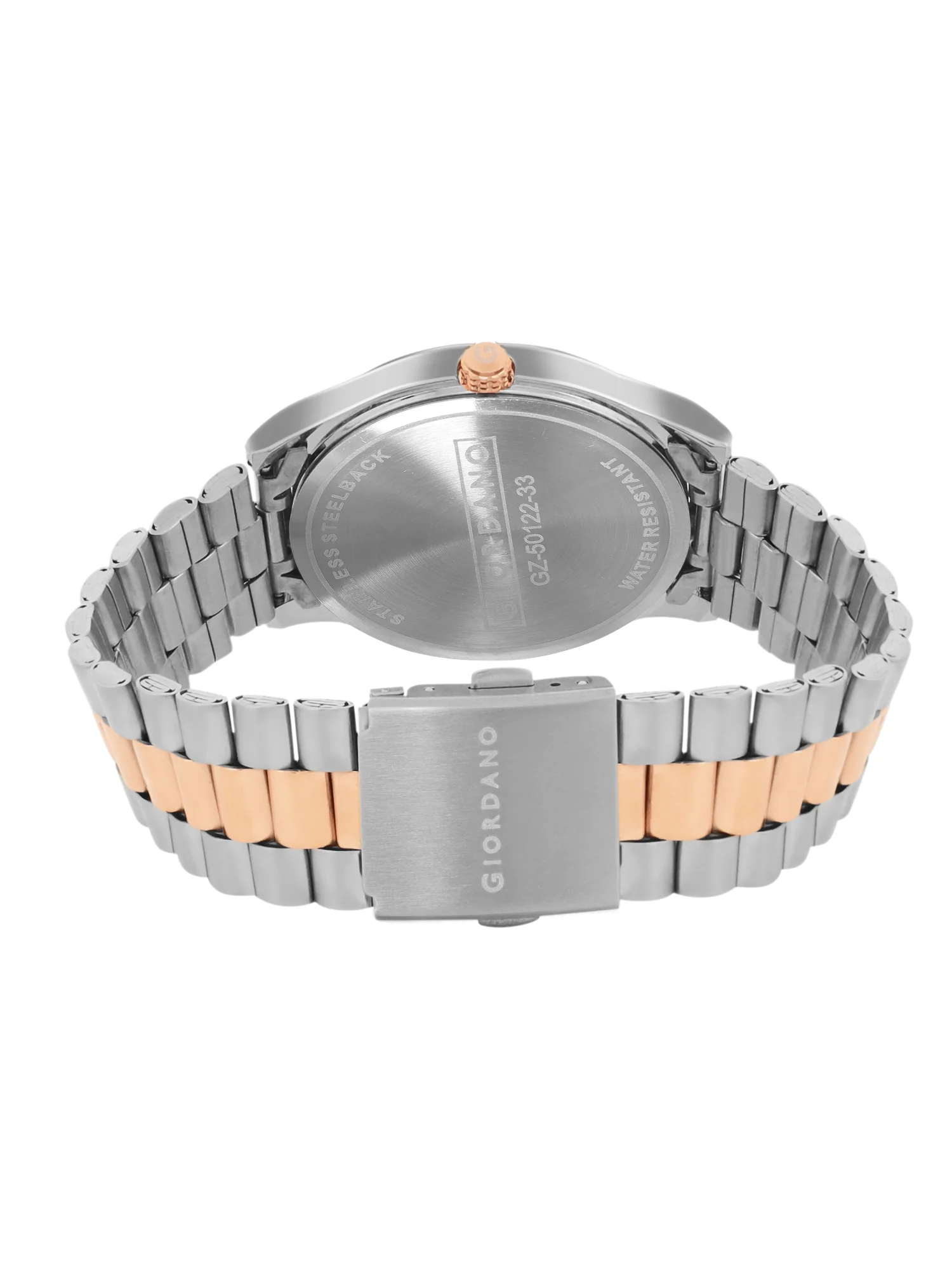 Giordano Analog Watch for Men with Two-Tone Stainless Steel Strap & Textured Dial, Day-Date Display, Elegant Casual Style | GZ-50122-33 - Image 7