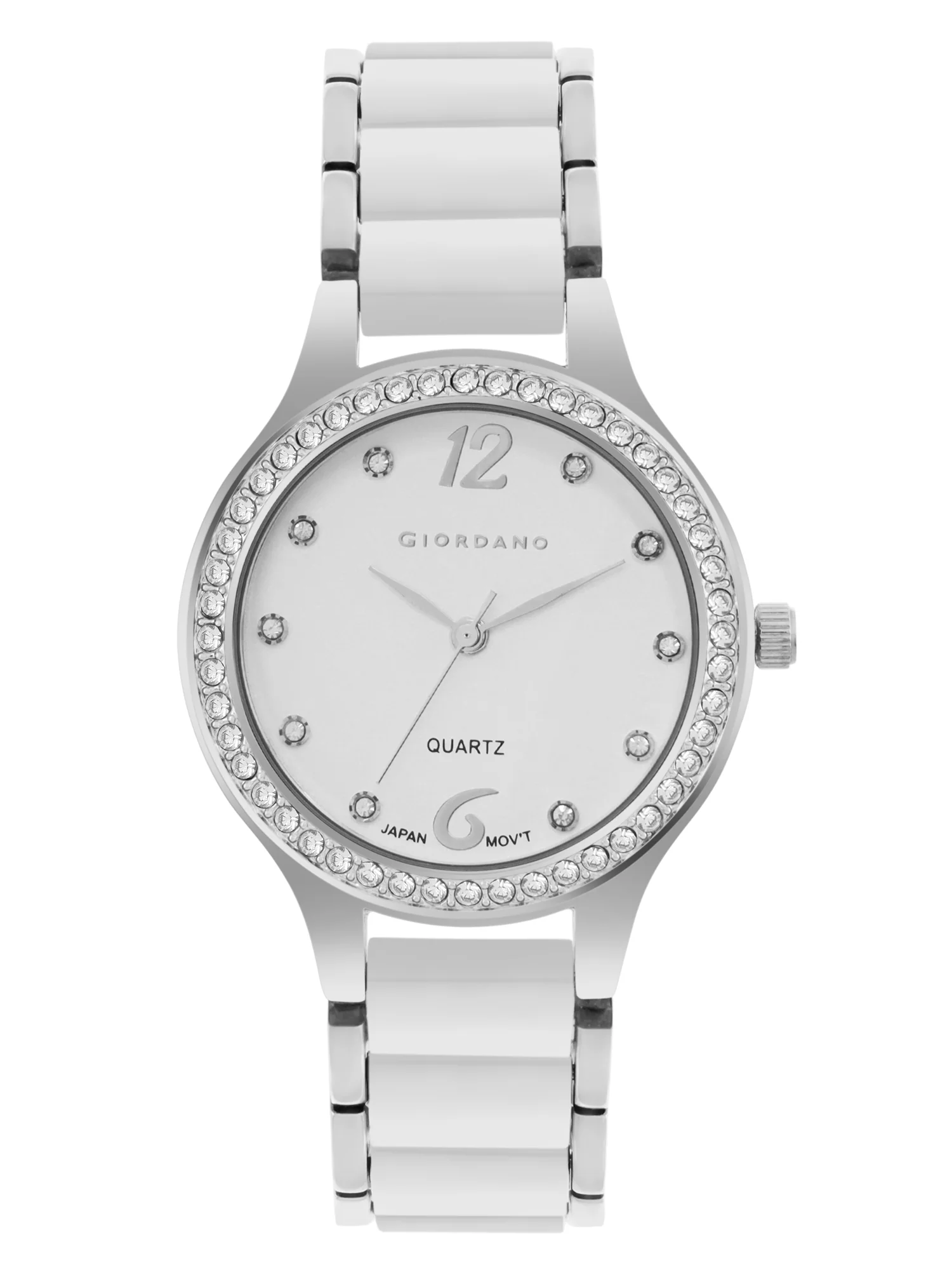 Giordano Analog Watch for Women, Diamond-Set with Metal Strap Ladies Water Resistant Wrist Watch for Female | GZ-60065-11 - Image 2