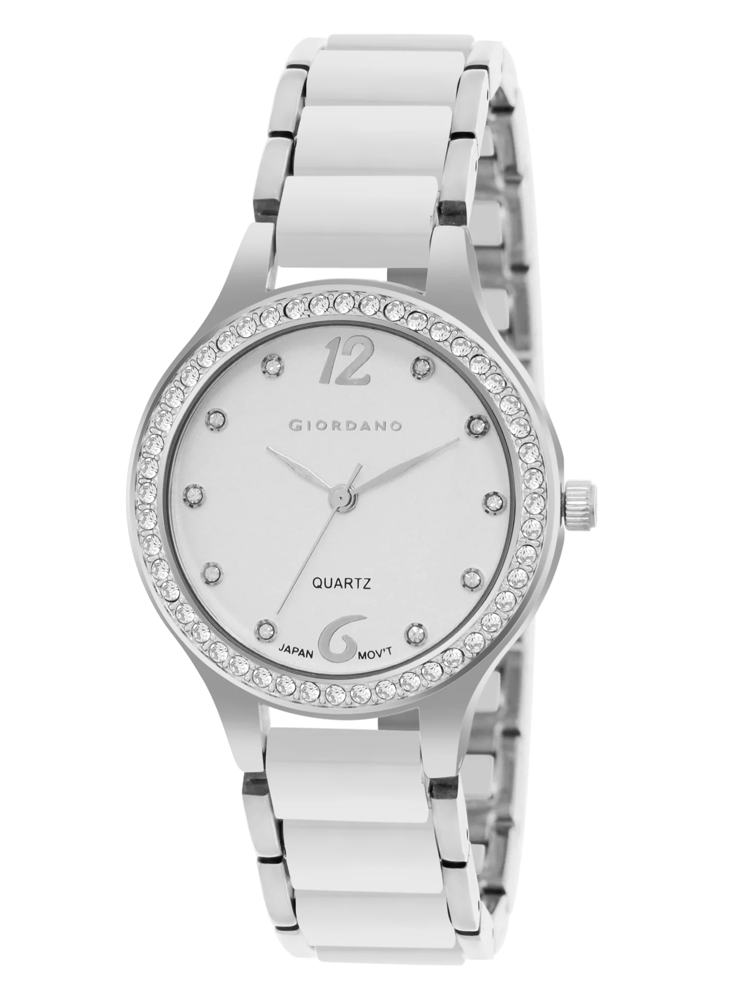 Giordano Analog Watch for Women, Diamond-Set with Metal Strap Ladies Water Resistant Wrist Watch for Female | GZ-60065-11 - Image 3