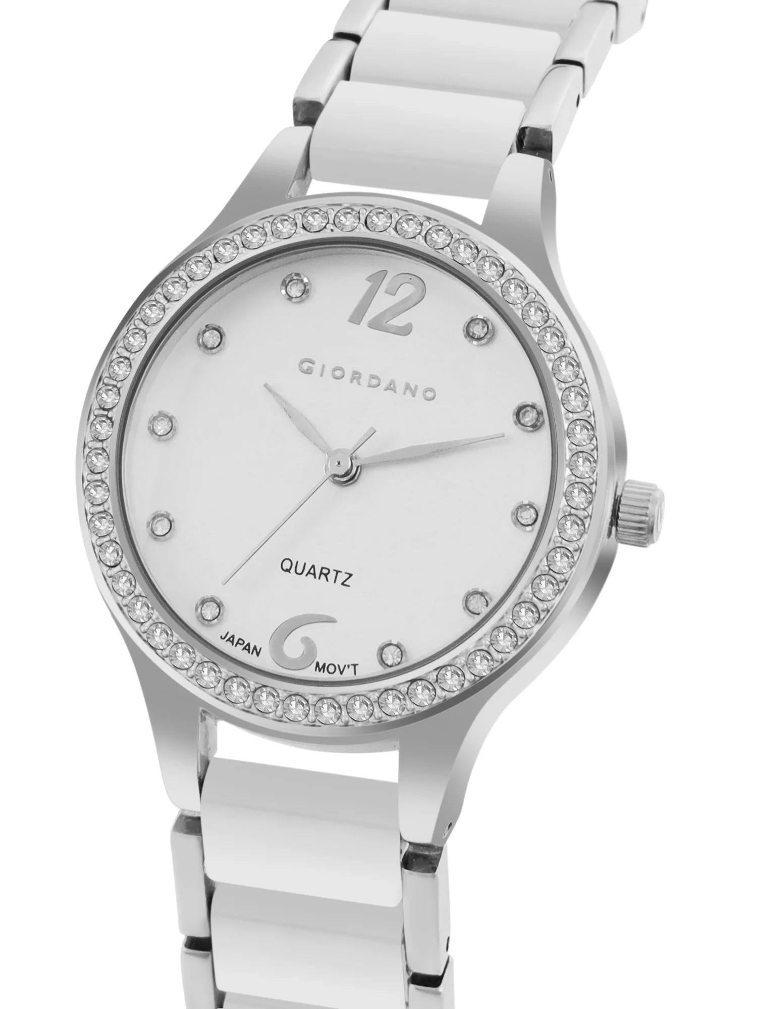 Giordano Analog Watch for Women, Diamond-Set with Metal Strap Ladies Water Resistant Wrist Watch for Female | GZ-60065-11 - Image 4
