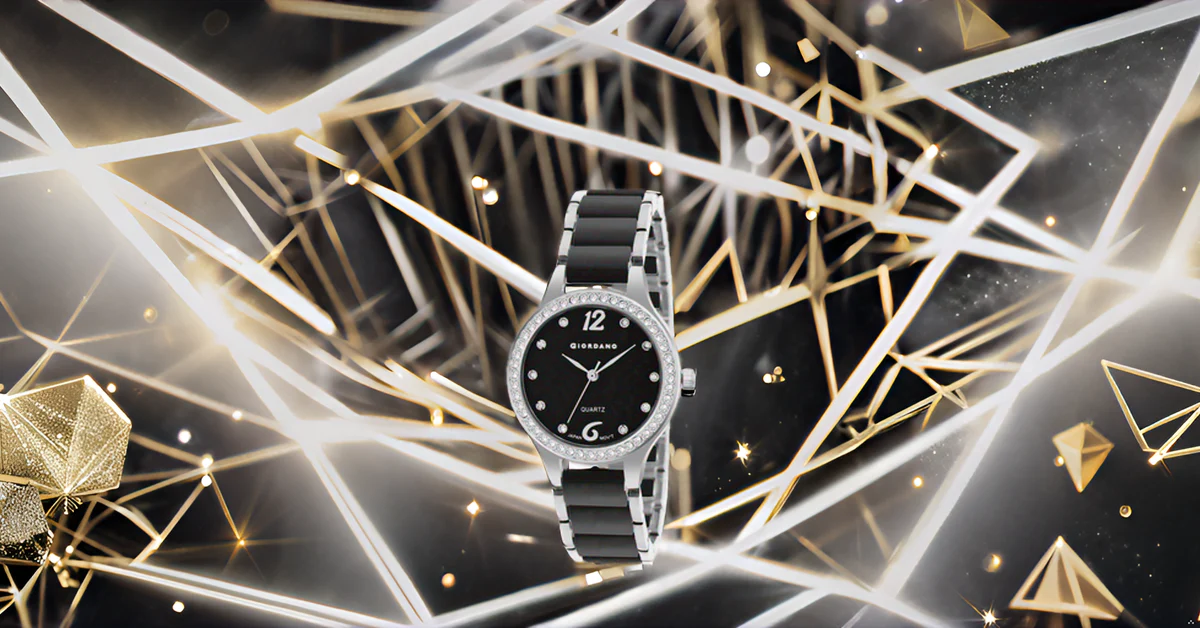 Giordano Analog Watch for Women, Diamond-Set with Metal Strap Ladies Water Resistant Wrist Watch for Female | GZ-60065-22 - Image 2