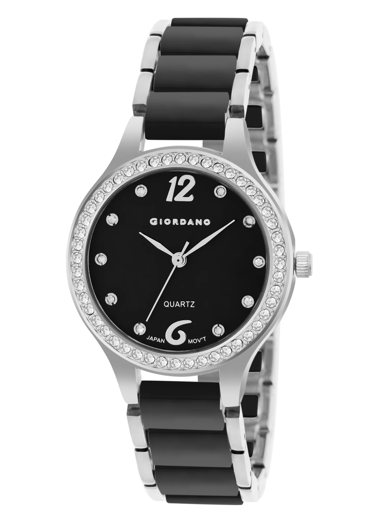 Giordano Analog Watch for Women, Diamond-Set with Metal Strap Ladies Water Resistant Wrist Watch for Female | GZ-60065-22 - Image 4