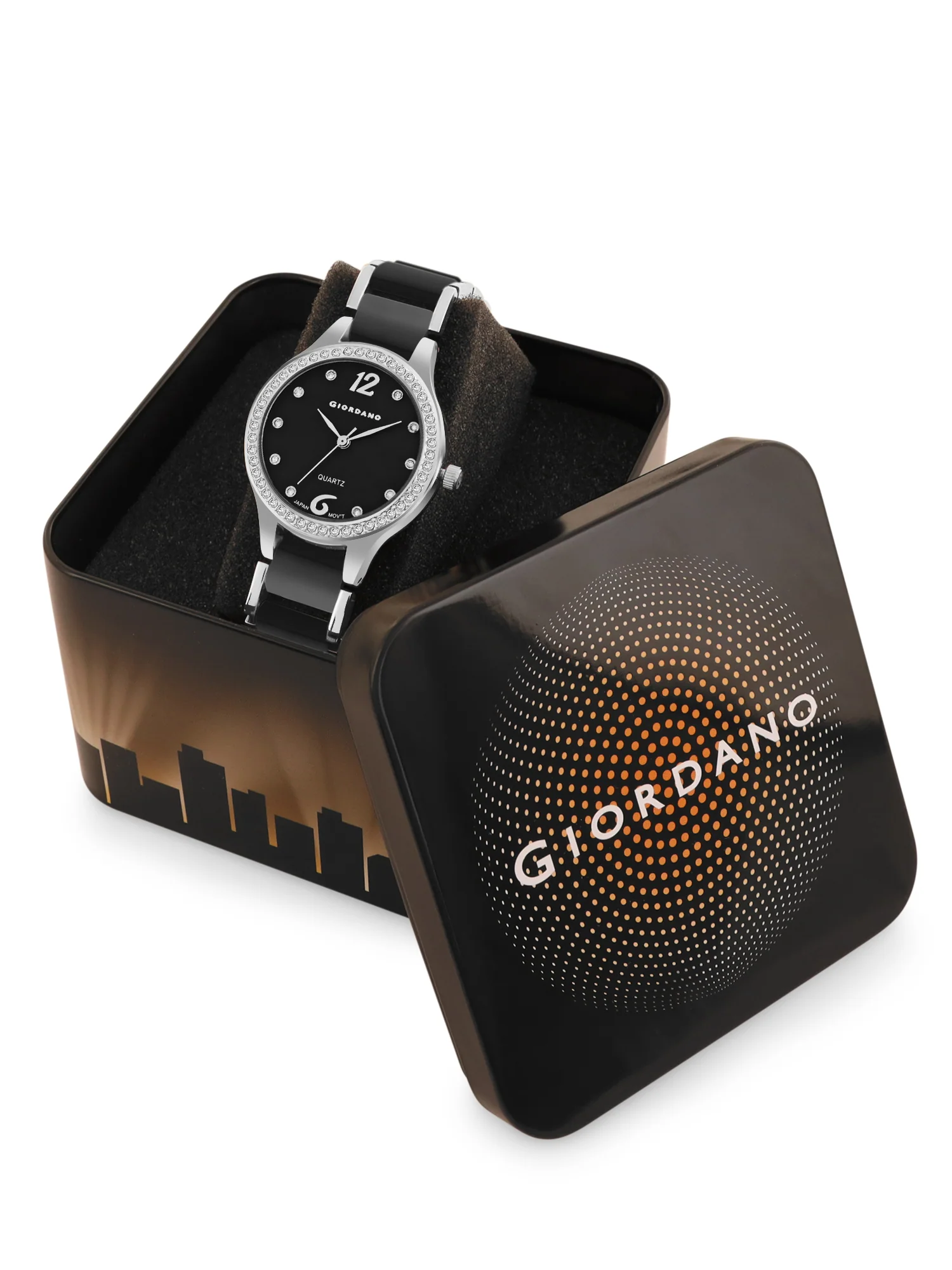Giordano Analog Watch for Women, Diamond-Set with Metal Strap Ladies Water Resistant Wrist Watch for Female | GZ-60065-22 - Image 7