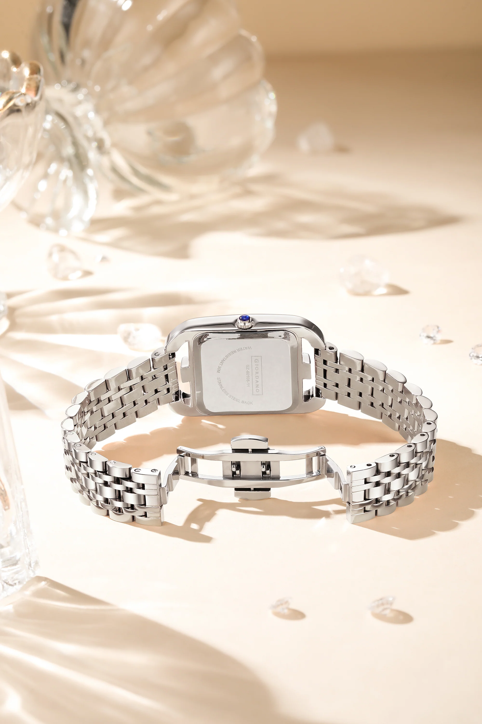 Giordano Analog Watch for Women– Stylish Dial with Crystal Accents, Metal Strap, Quartz Movement – Elegant Accessory for Special Occasions | GZ-60108-11 - Image 3