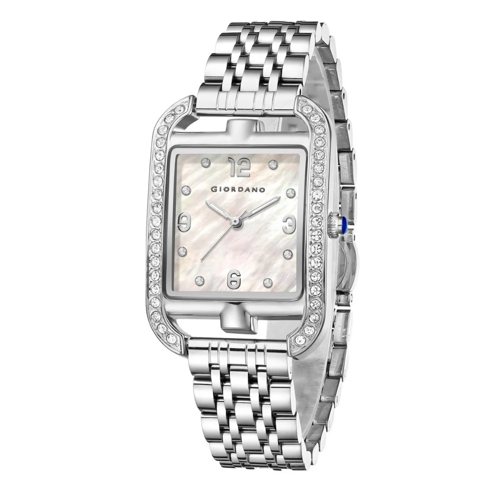 Giordano Analog Watch for Women– Stylish Dial with Crystal Accents, Metal Strap, Quartz Movement – Elegant Accessory for Special Occasions | GZ-60108-11 - Image 4