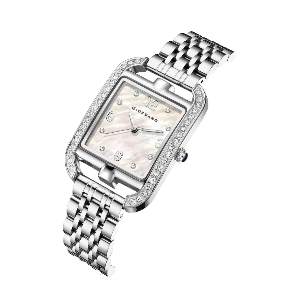 Giordano Analog Watch for Women– Stylish Dial with Crystal Accents, Metal Strap, Quartz Movement – Elegant Accessory for Special Occasions | GZ-60108-11 - Image 5