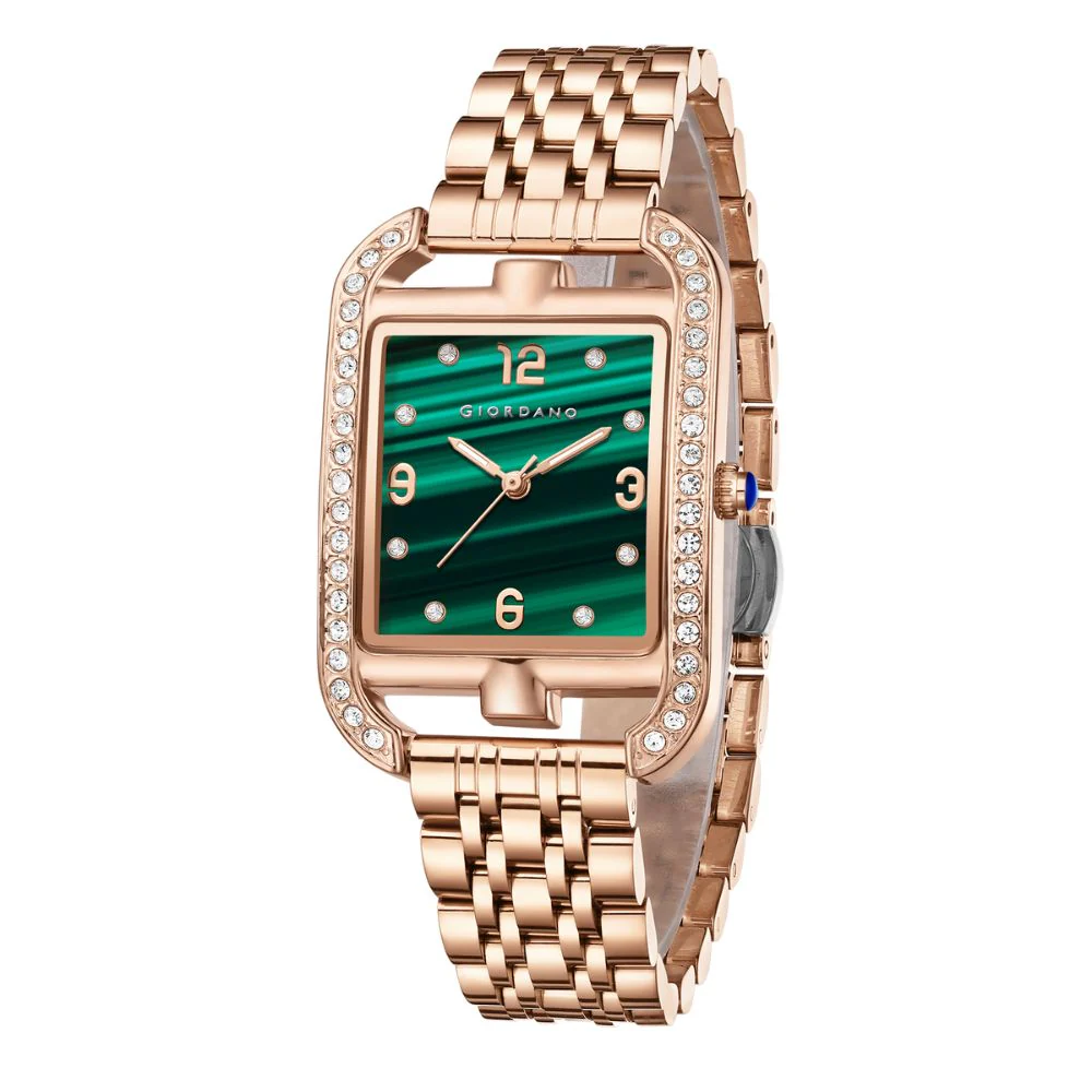 Giordano Analog Watch for Women– Stylish Dial with Crystal Accents, Metal Strap, Quartz Movement – Elegant Accessory for Special Occasions | GZ-60108-44 - Image 4